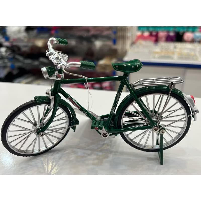 Mini Bicicleta Decorativa Retrô – Cores Verde e Preta