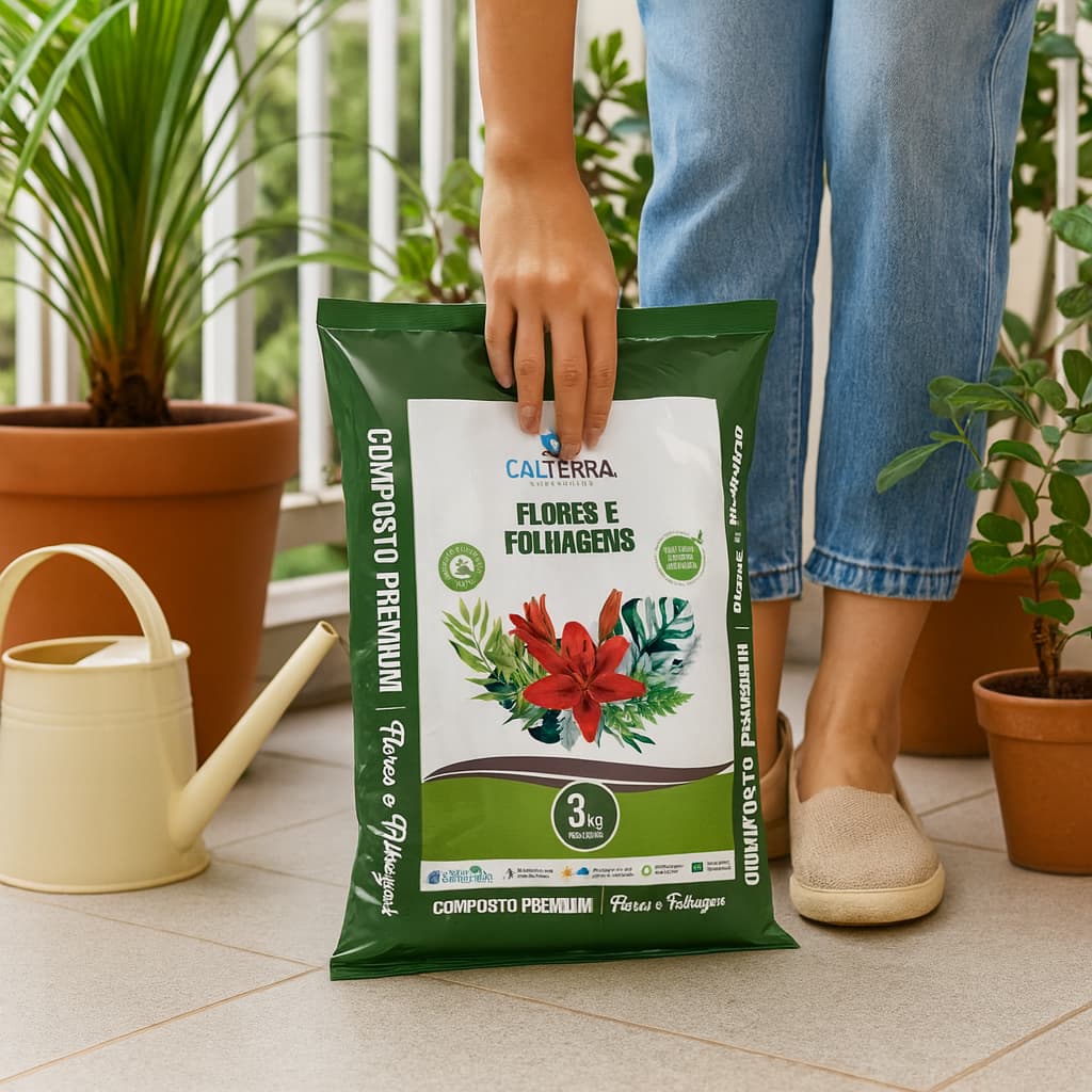 Adubo Orgânico Composto Premium 3kg – Ideal para Flores e Plantas Verdes