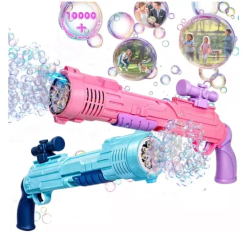 Super Lança Bolhas Arma Bolas Sabão Maquina Eletrica Brinquedo