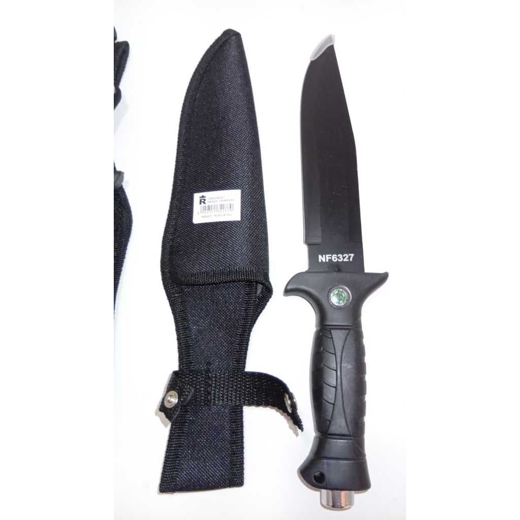 Faca Esportiva com Bússola Tática Com Bainha de nylon caça pesca camping churrasco trilha