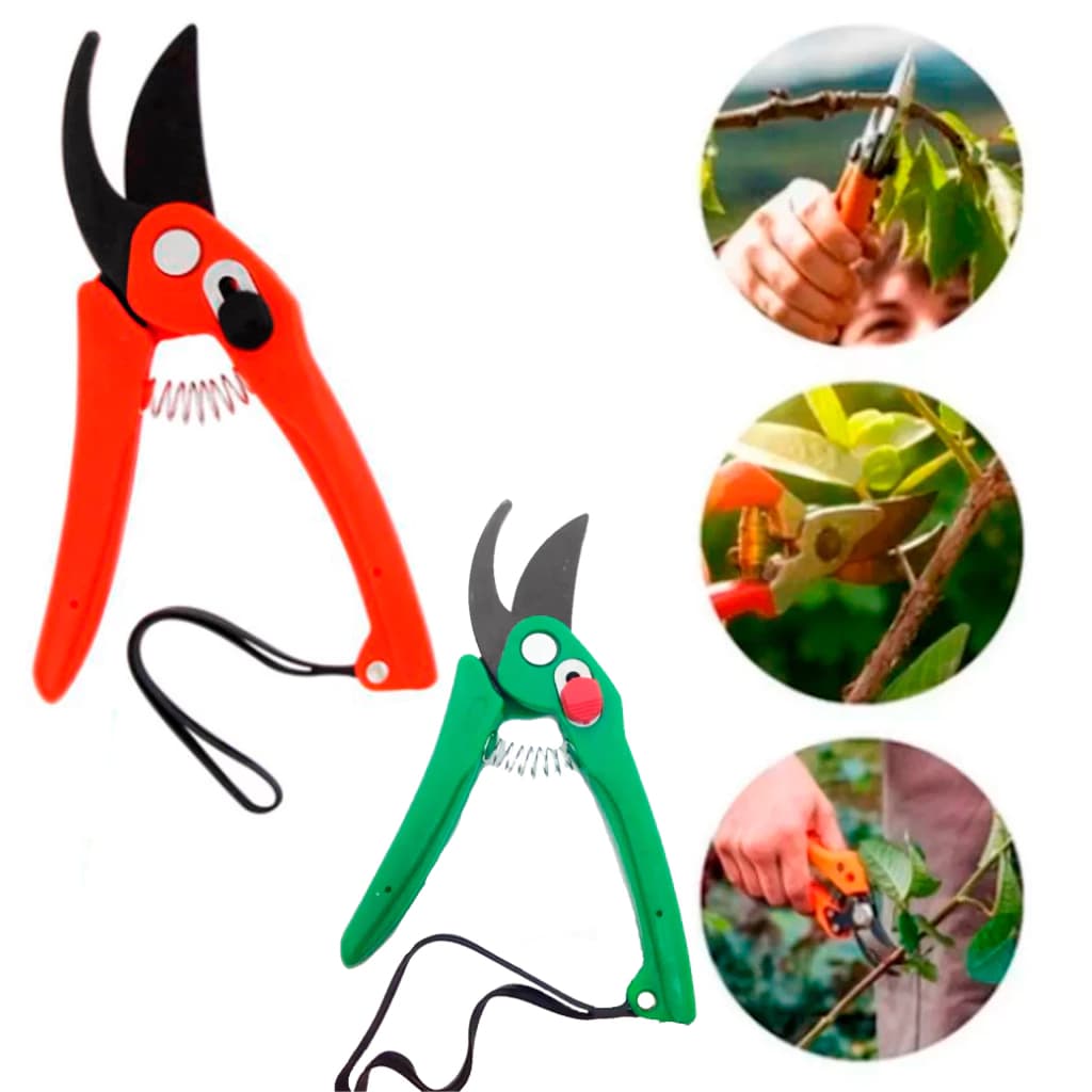 Tesoura de Poda Jardim 7 Polegadas 18,5cm com Trava Jardinagem