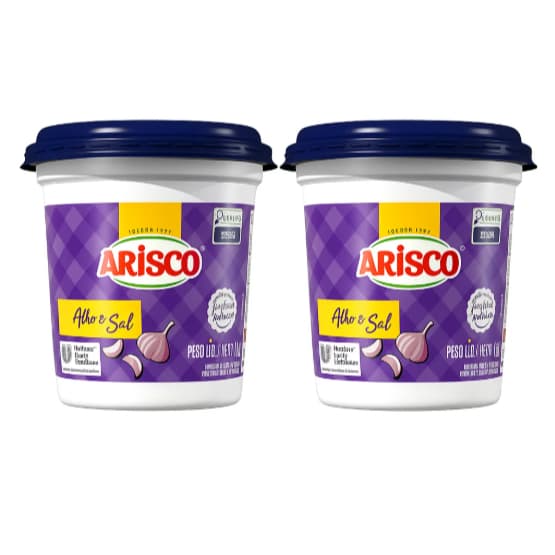 Kit 2 Tempero Em Pó Completo Alho E Sal Arisco 1kg Cada - Pote Grande