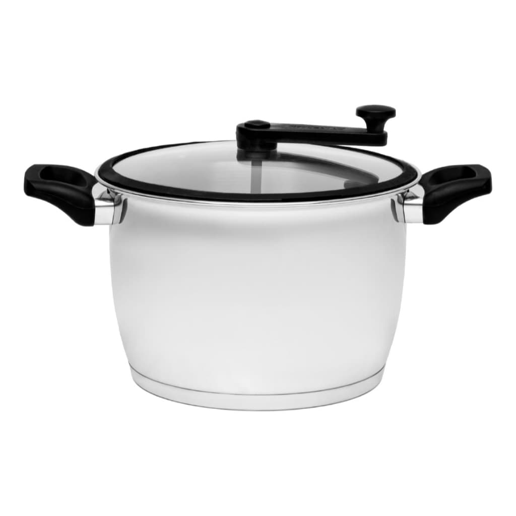 Pipoqueira Tramontina Allegra Aço Inox Gás Indução Ou Elétrico 22cm 5,6 Litro Panela Para Pipoca