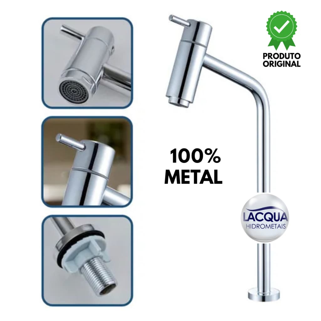 Torneira Lavatório Link Baixa Metal Luxo