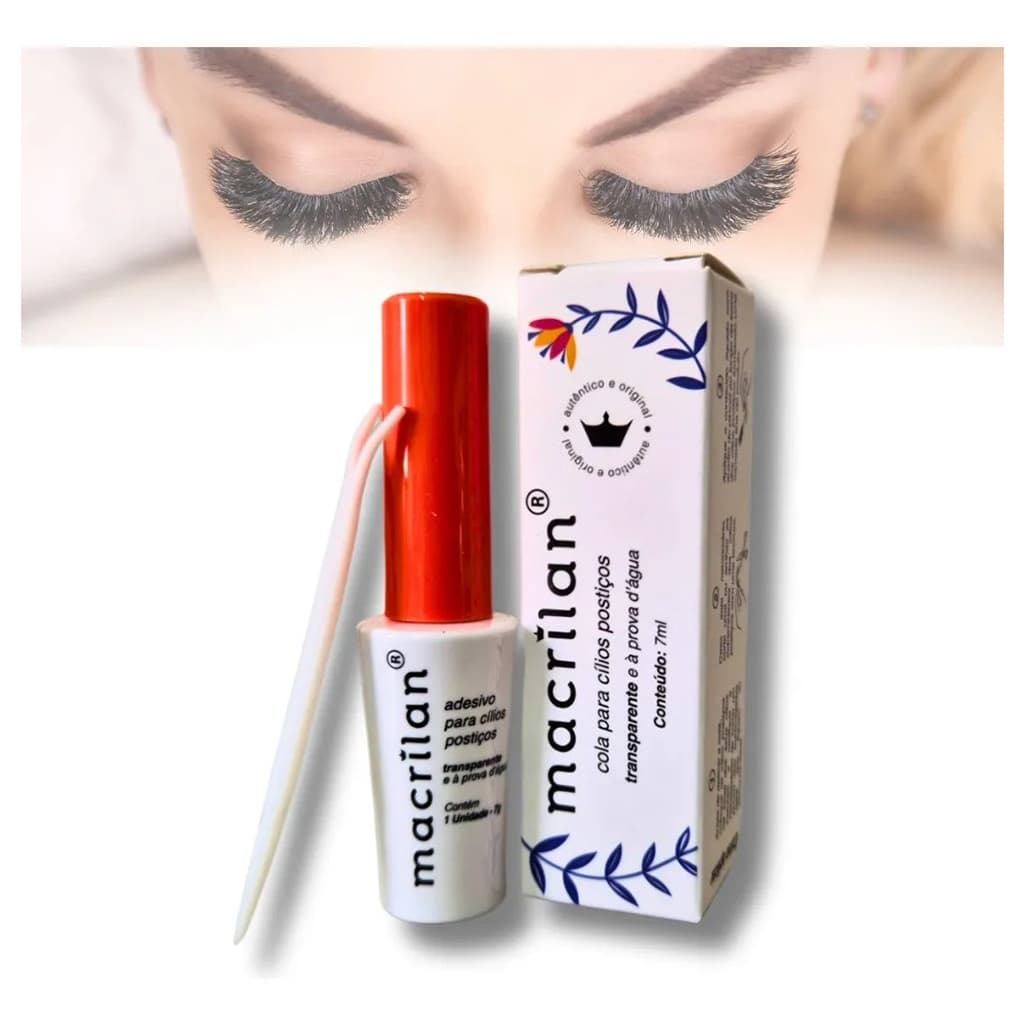 KIT c/10 unis colas Para Cílios Postiços Macrilan Transparente