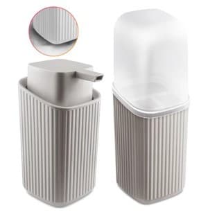 OFERTA Kit 2 Acessórios Banheiro Dispenser Sabonete Líquido e Porta Escovas Usual Utilidades