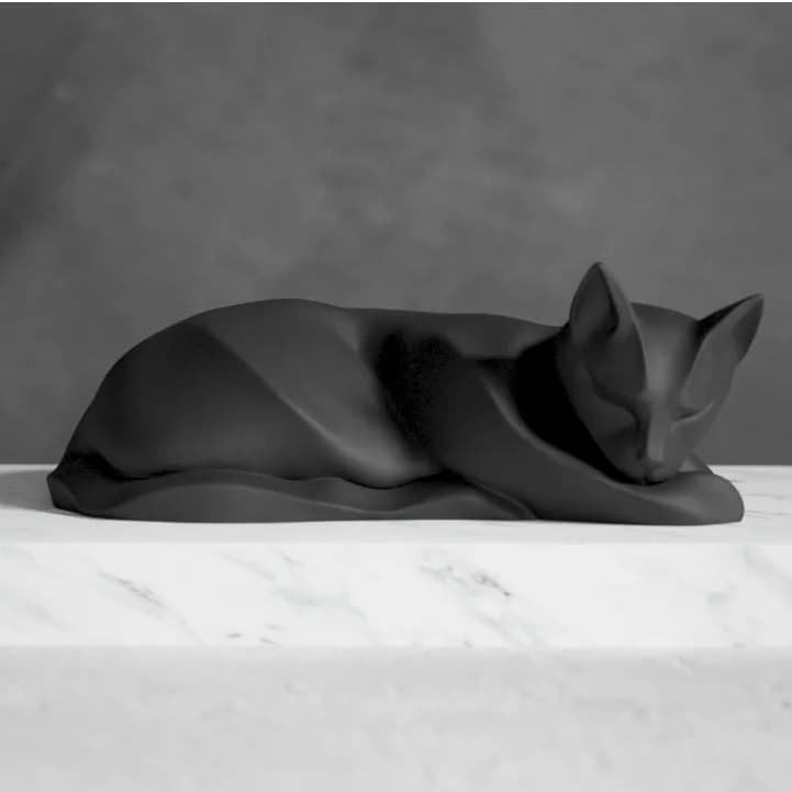 Escultura Decorativa de Gato Adormecido - Decoração Casa Escultura Gato 3D