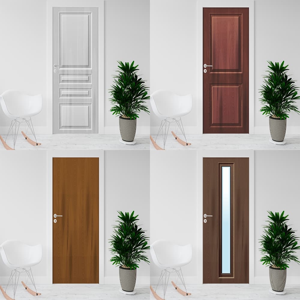 Adesivo Vinílico Para Porta – Cole & Transforme | Tamanho 74x210, Texturas de Madeira e Designs com Vidro