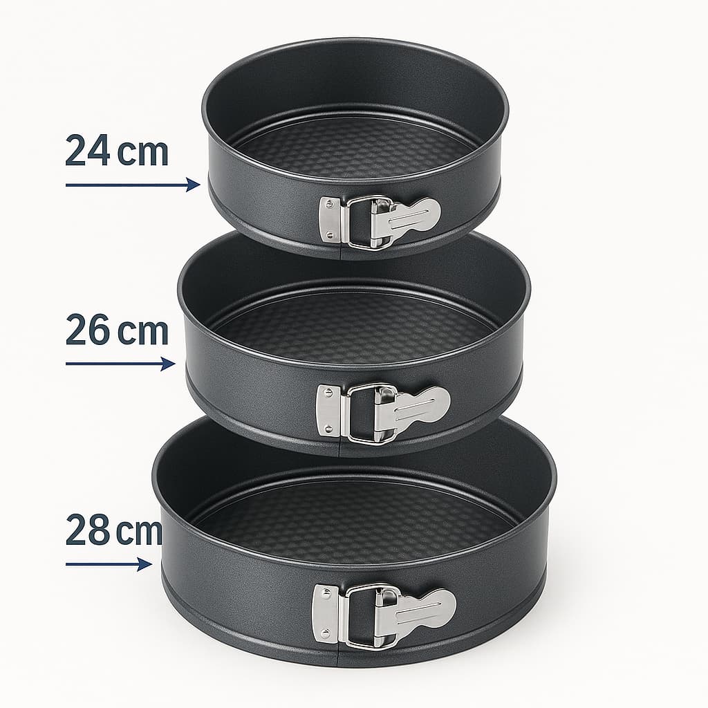 Forma de Bolo com Fundo Removível Antiaderente 3, 6 ou 9 Unidades  Para Torta Forma de Bolo Redonda