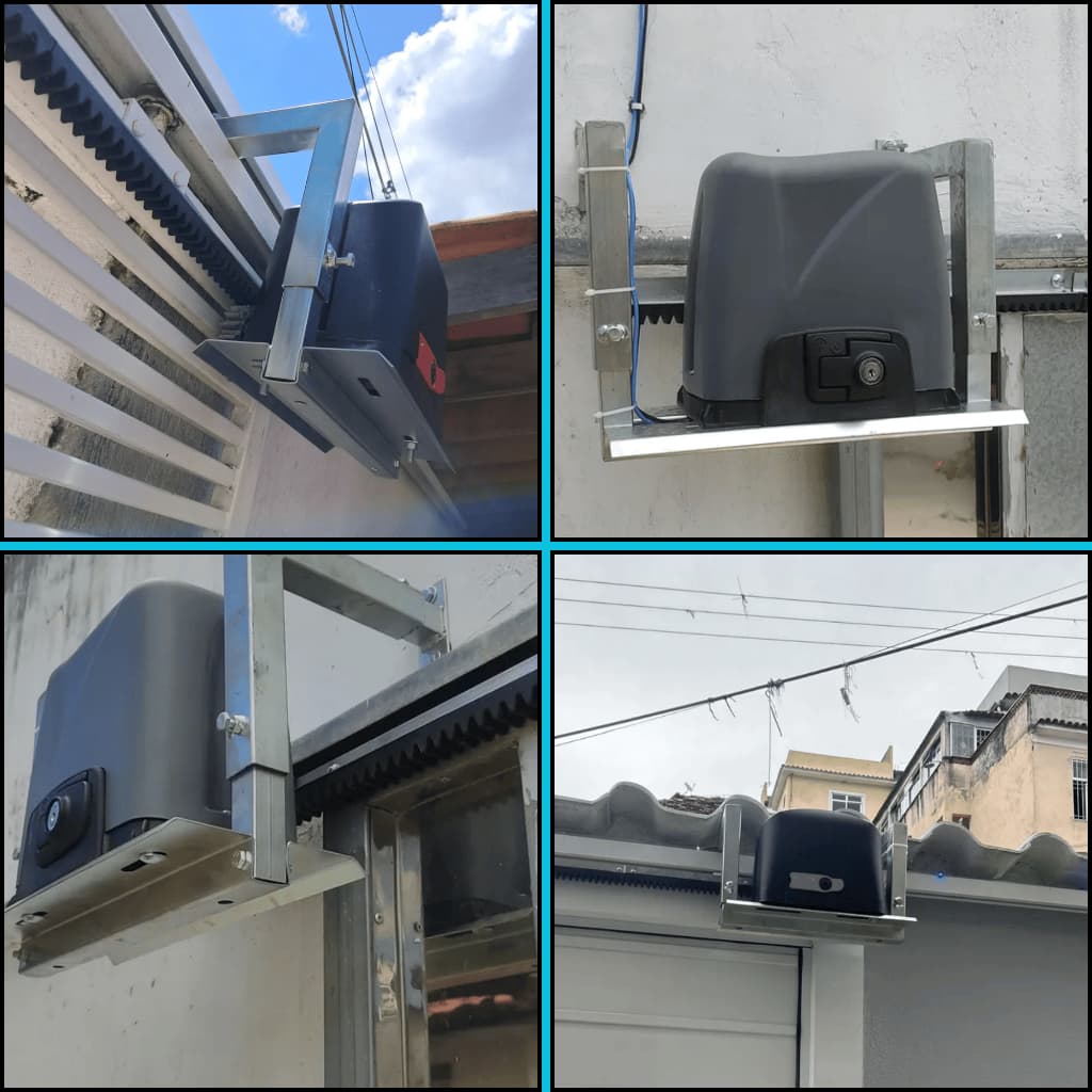 kit Suporte Motor Portão Deslizante Aéreo Universal Ajustável Reforçado PPA Rossi Garen Peccinin for