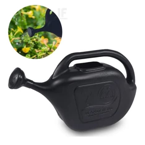 Regador Preto De Plástico Para Jardinagem 10 Litros Metasul Horta Plantas