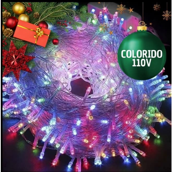 Pisca de Natal 100 Leds Colorido 9 Metros – 110V