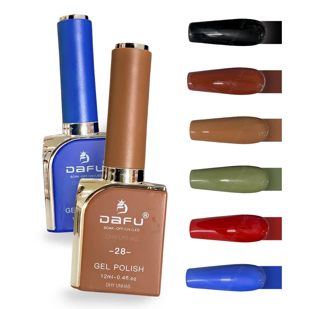 Esmalte Em Gel - Coleção Dafu Glamour - Camada Única - Alta Pigmentação