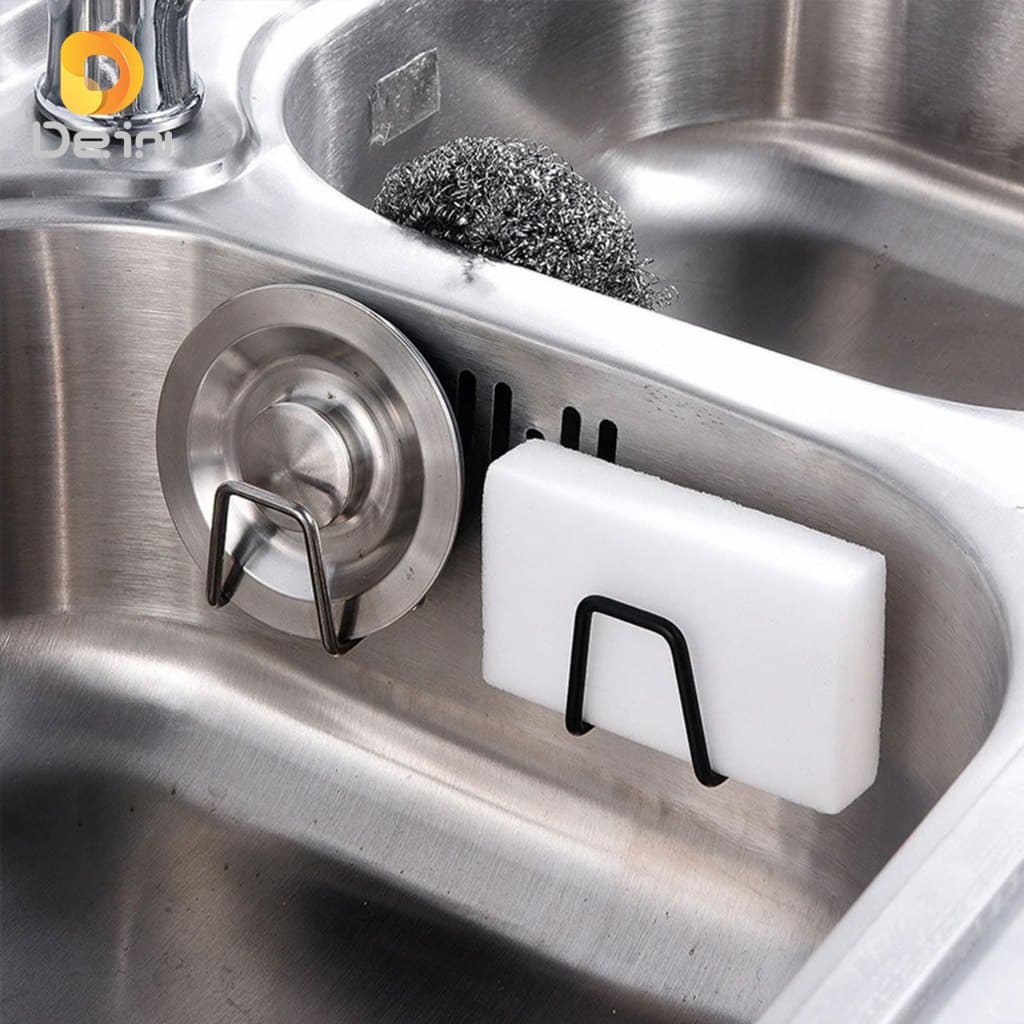 Suporte Para Esponja Pia Gancho Cozinha Aço Inox Bucha Banheiro Multifuncional Organizador Utensílio