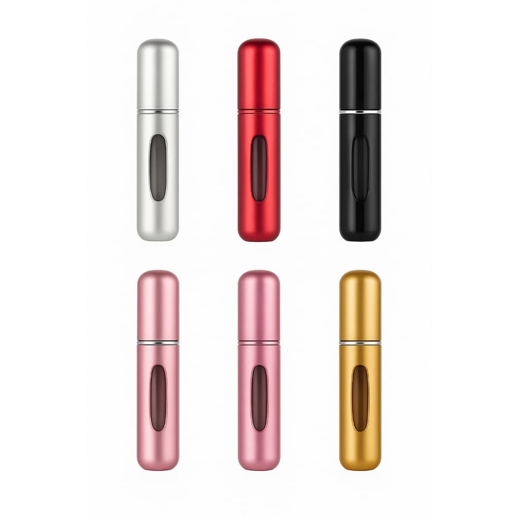 Kit 2 Porta Perfume Recarregável Frasco Mini 5ml Portátil Atomizador Bolsa Viagem Bolso Mochila