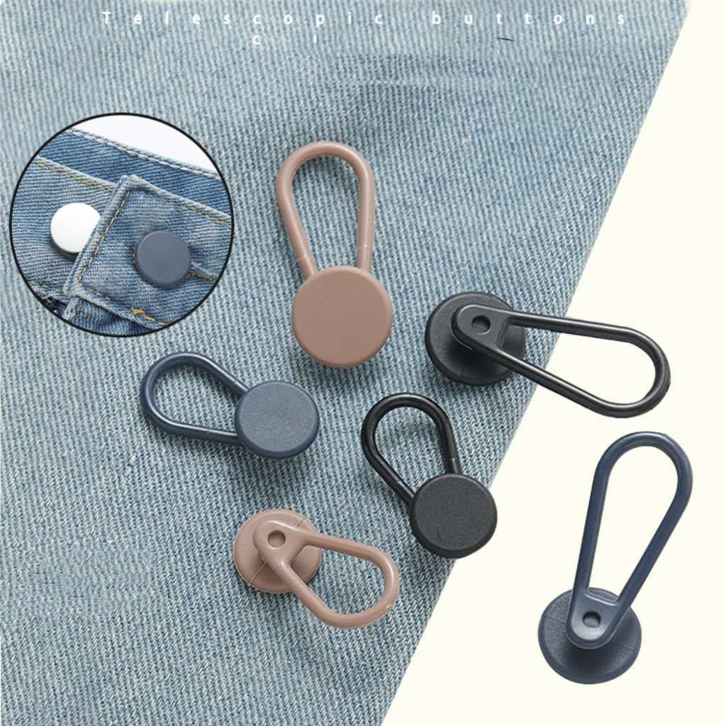 Kit 4un Botões Extensor para Calça Sem Costura Flexível Multiuso Universal