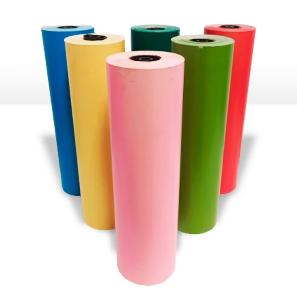 Papel De Presente Cores Lisas Coloridas Bobina Couchê 60cmx100m Lisas Neutras