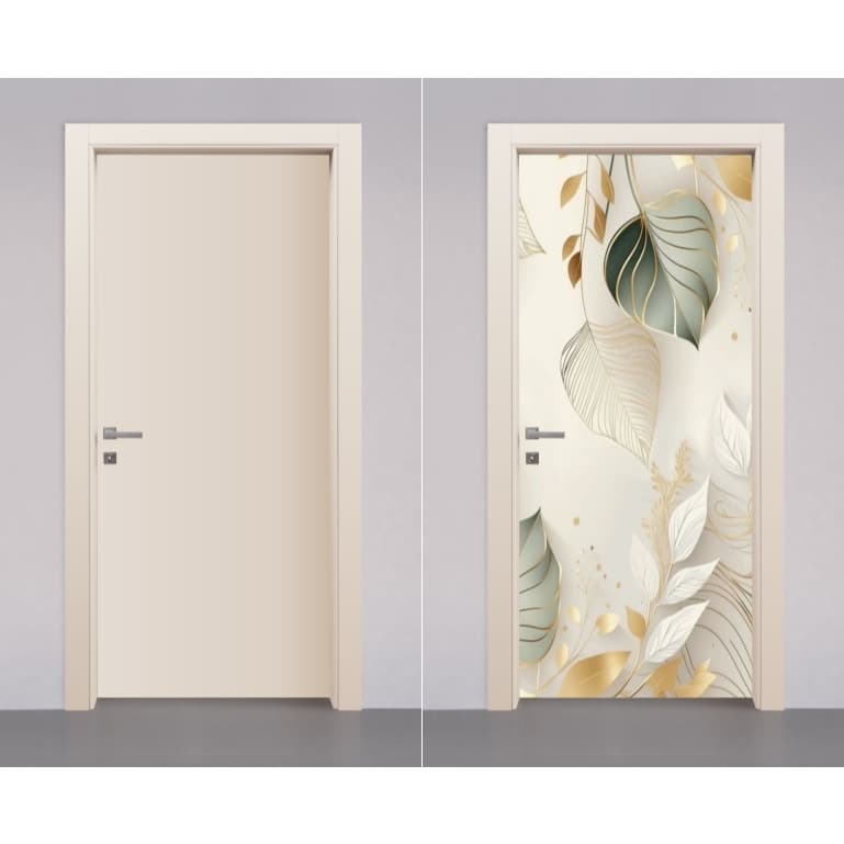 Adesivo Decorativo de Porta de Madeira Vidro Residencial Flores Natureza Rosas Margarida Floral