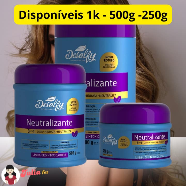 Neutralizante Desalfy Hair Desintoxicador 3 em 1 Lava Hidrata e Neutraliza 250g -500g -1K
