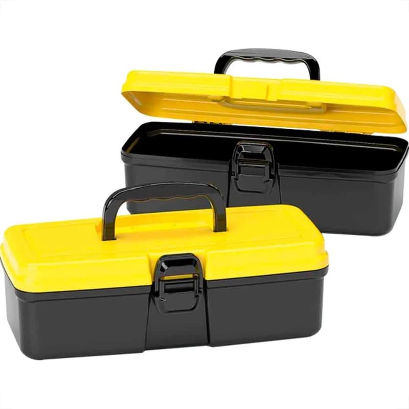 Caixa de ferramentas Maleta Nitron Amarela Organizadora Mecanico Dimensão 29X14X10cm