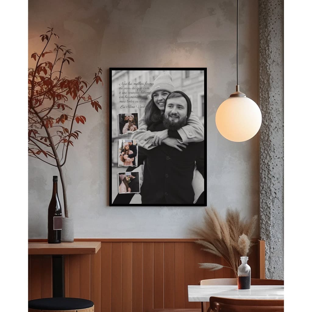 Quadro personalizado com foto  Quadro com Foto do Casal Quadro de Parede Presente dia dos Namorados