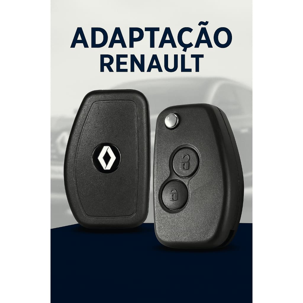 Chave Canivete Renault 2 Botões Sandero Logan Clio Carcaça