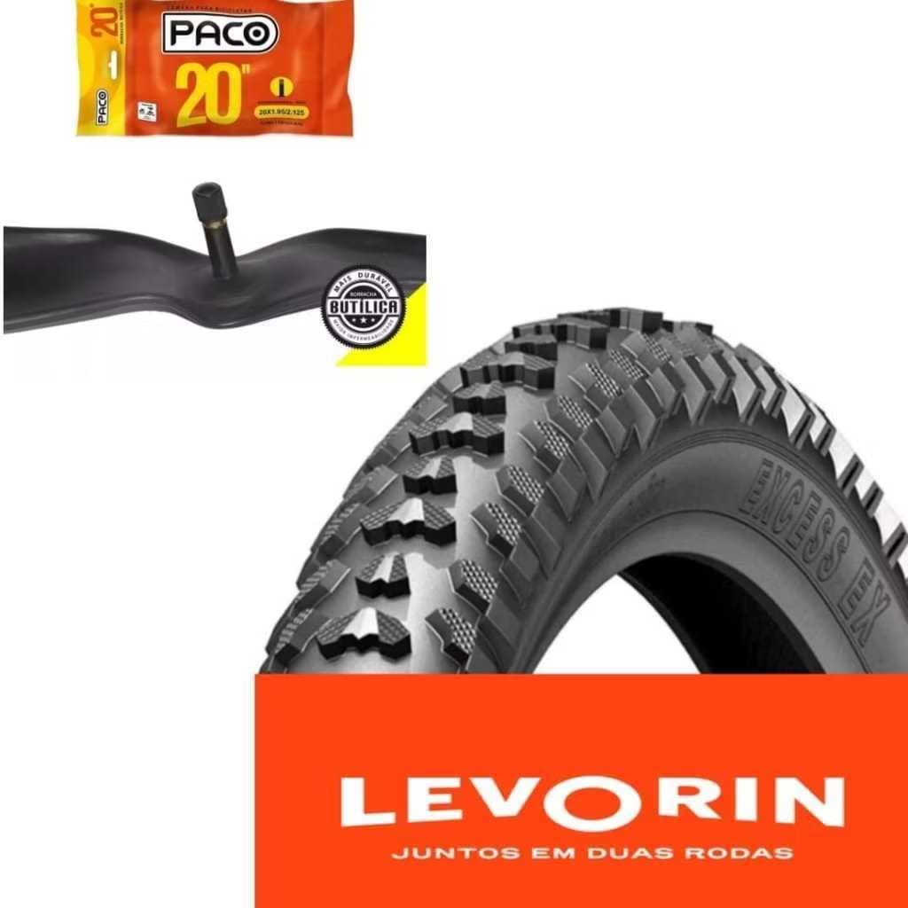 Pneu Bicicleta Aro 20 Levorin Excess 20 x 1.75 Pneu Bike MTB