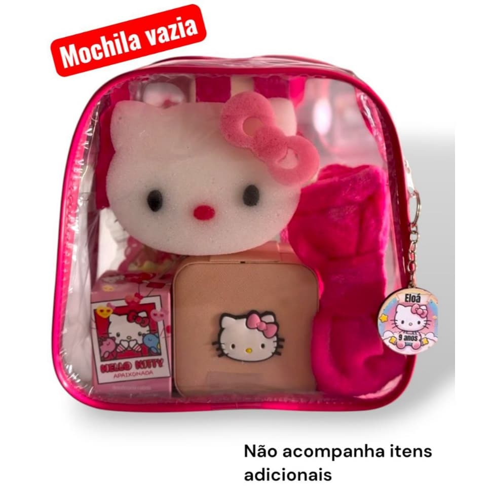 kit 15 mochila infantil cristal praia - viagens