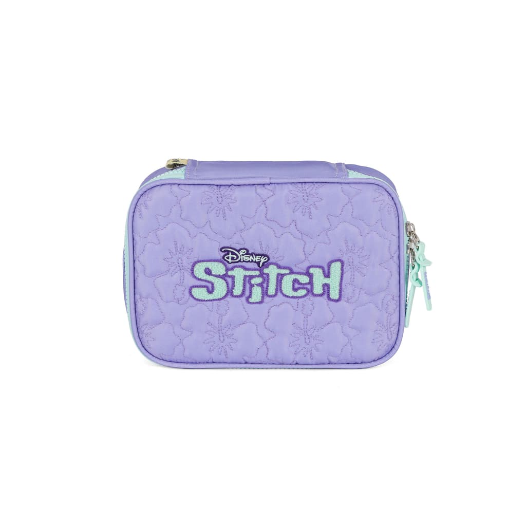 Estojo Box Escolar Grande 100 Pens Necessaire Stitch Bordado Original Disney Luxcel