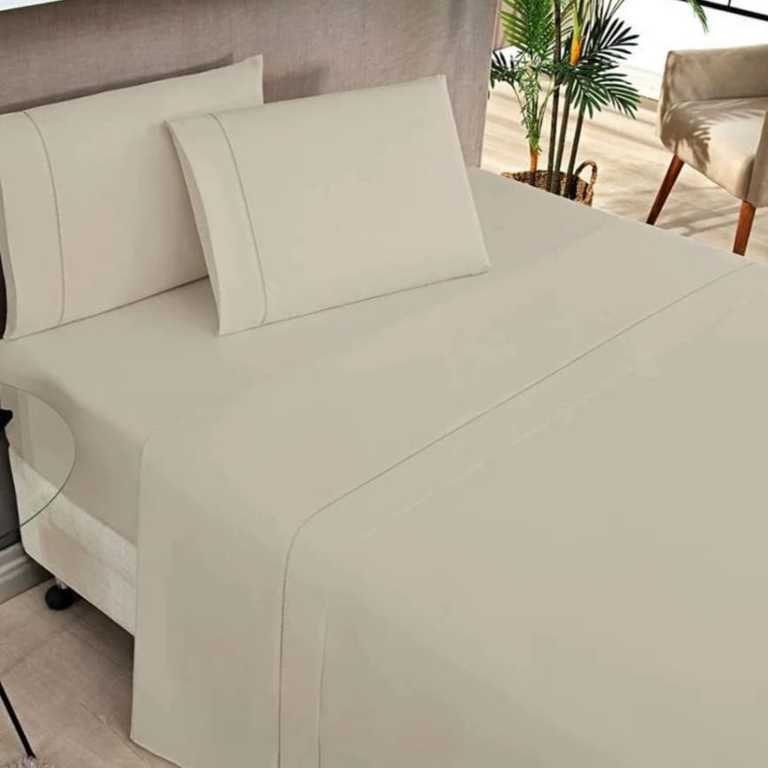 Jogo de Lençol Cama King Size Ponto Palito 400 fios com elástico!Envio Imediato! 4PEÇAS