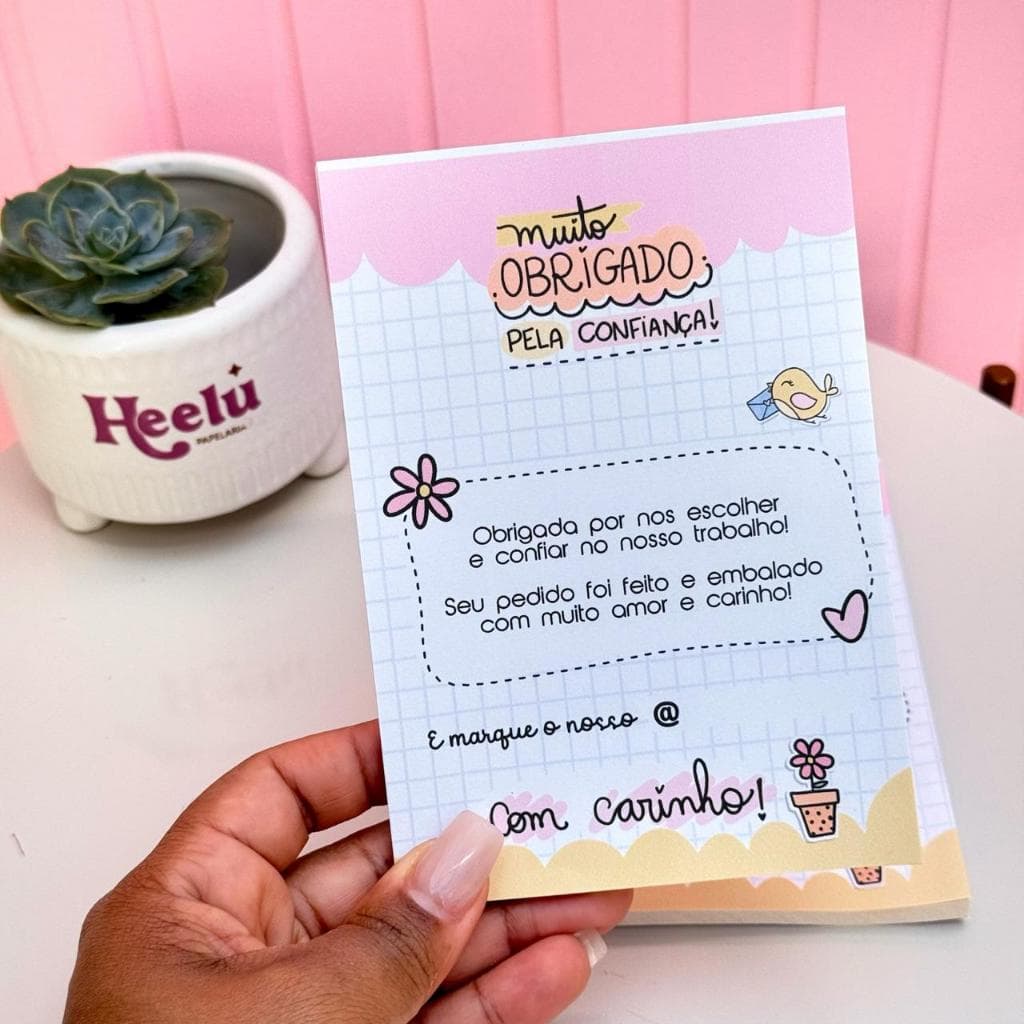 Bloco de Agradecimento ao Cliente - Muito obrigado