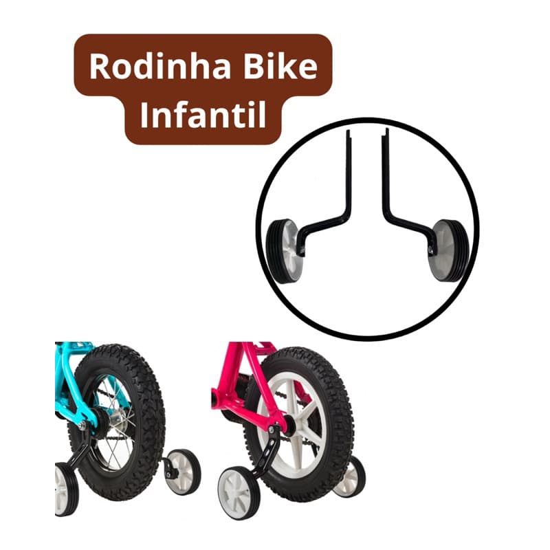 Roda Lateral Rodinha Aço Bicicletas Aro 12 Ao 20 Rodinha Paco