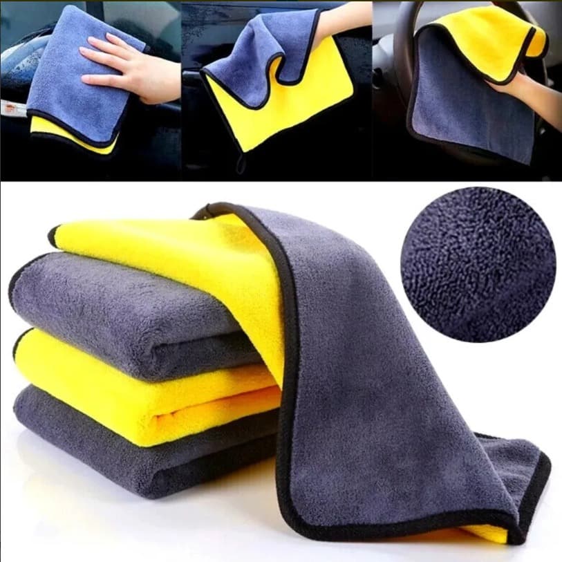Pano de Microfibra Super Grosso 40x40cm Alta Absorção Limpeza Carros Vidros Superfícies COR SORTIDA
