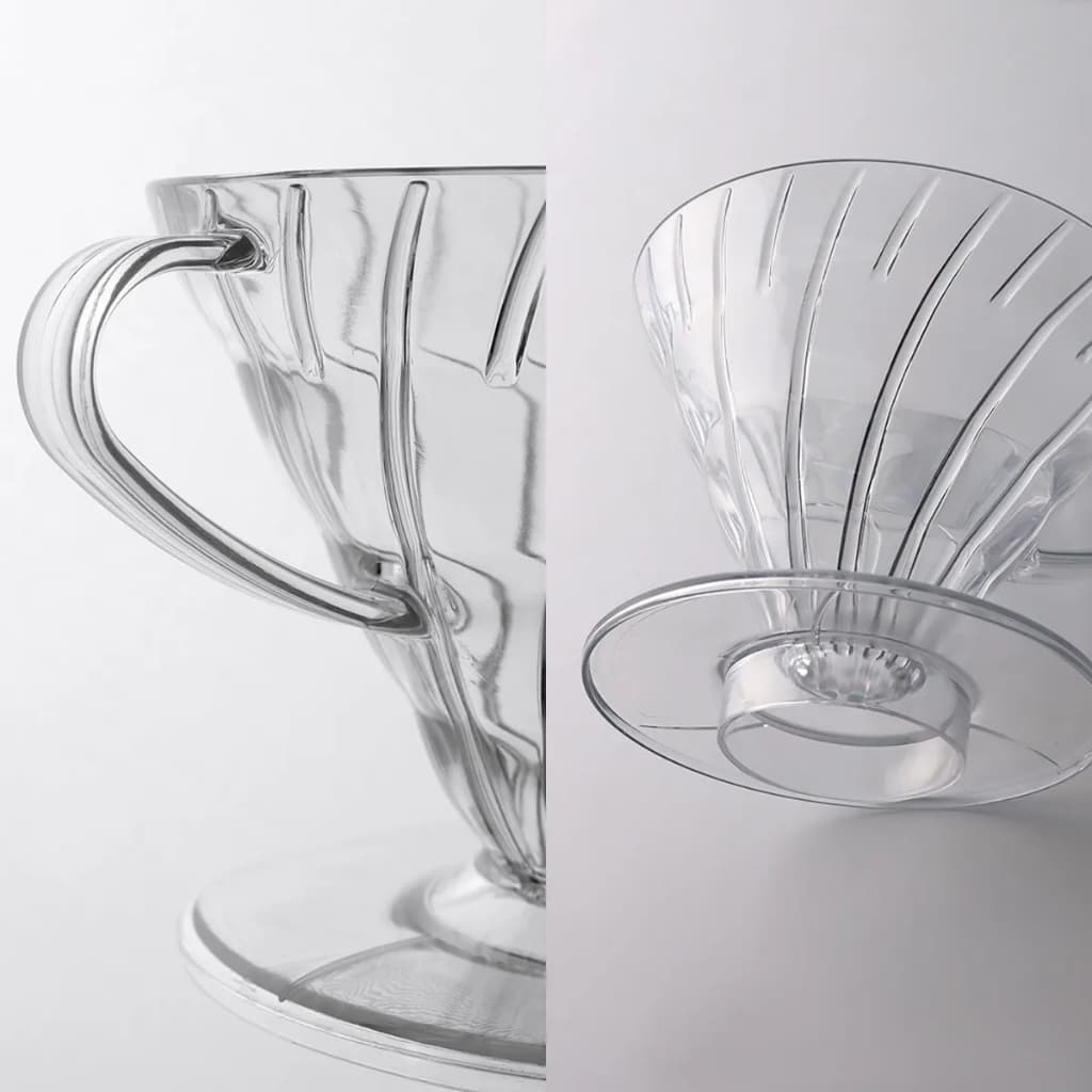 Filtro de Café V60 Acrílico Branco – Coador Manual Estilo Hario