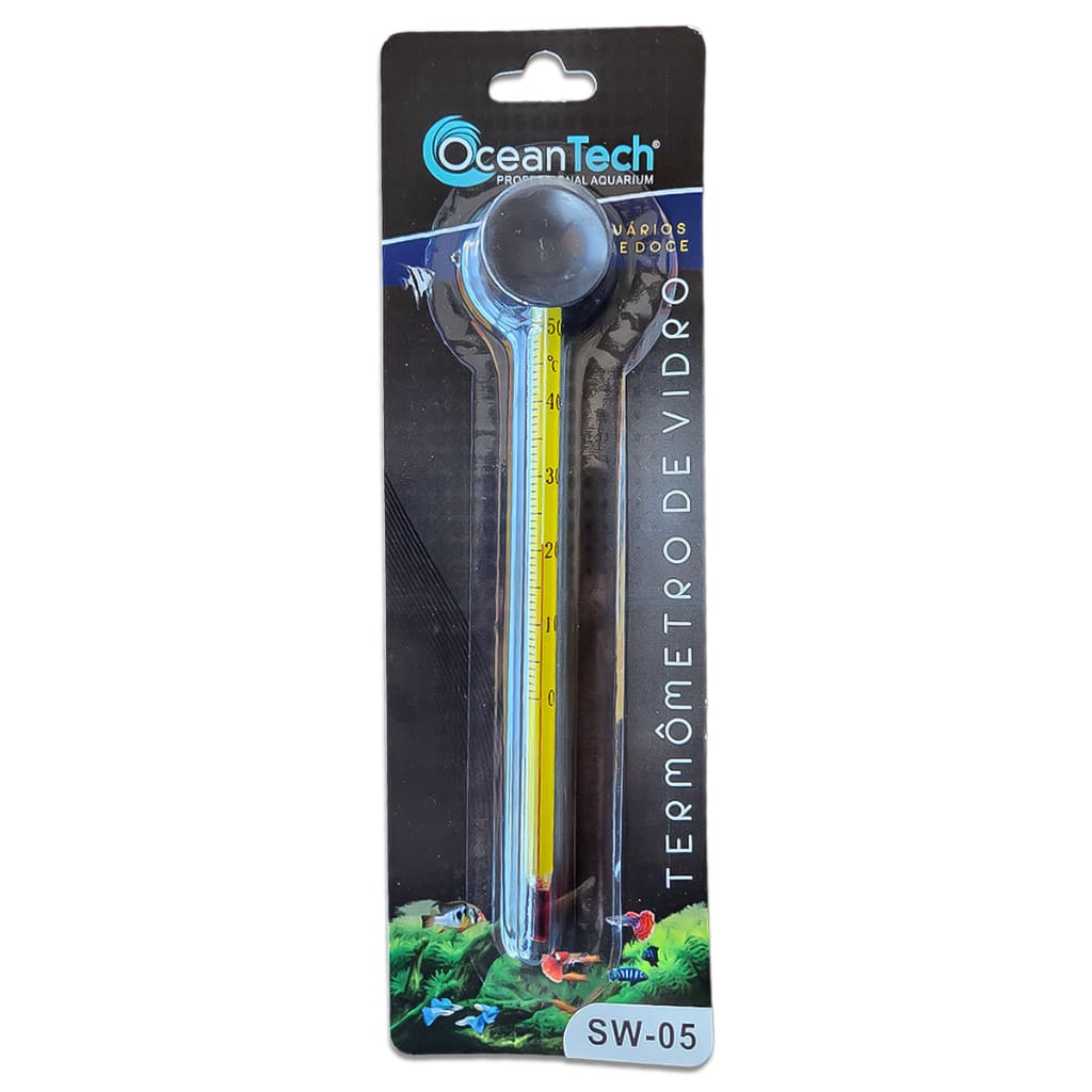 Termômetro de Vidro Ocean Tech SW-05 Temperatura 0º a 50º C para Aquário
