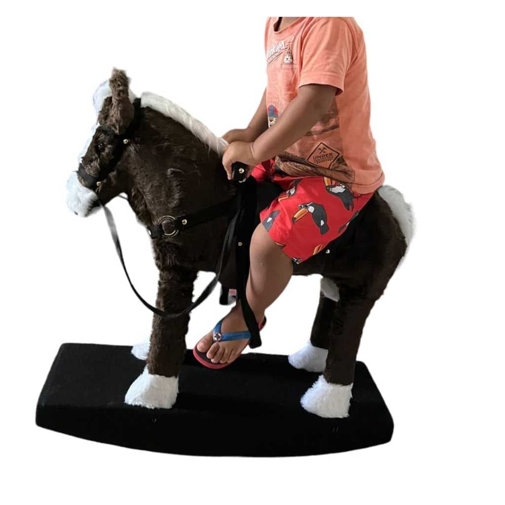 Cavalinho de Madeira Infantil de Balanço Médio – Brinquedo Clássico Luxo