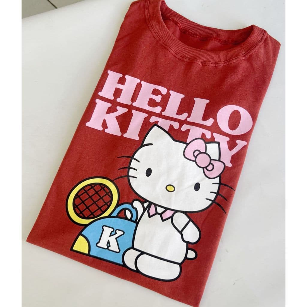 Camiseta feminina babylook T-shirt algodão Hello Kitty personagem