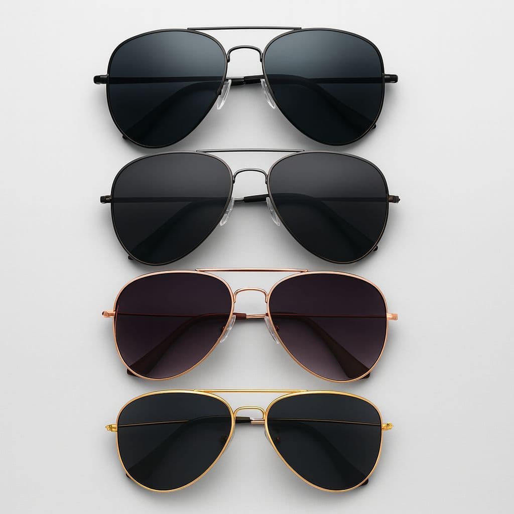 oculos de sol luxo aviador unissex vintage em metal com proteçao uv400