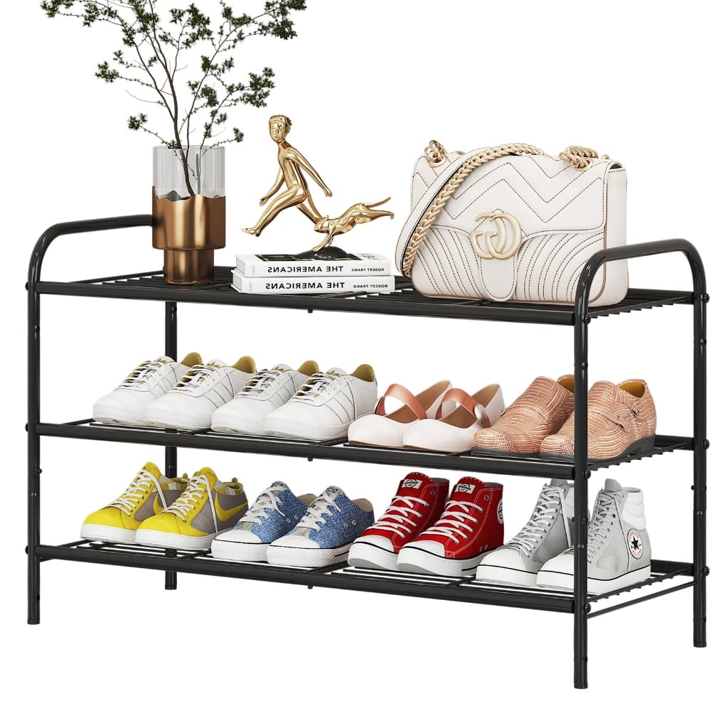 Sapateira Organizadora Porta Sapatos Formato Simples -Para 12 Pares, 3 Prateleiras, Robusto e Durável