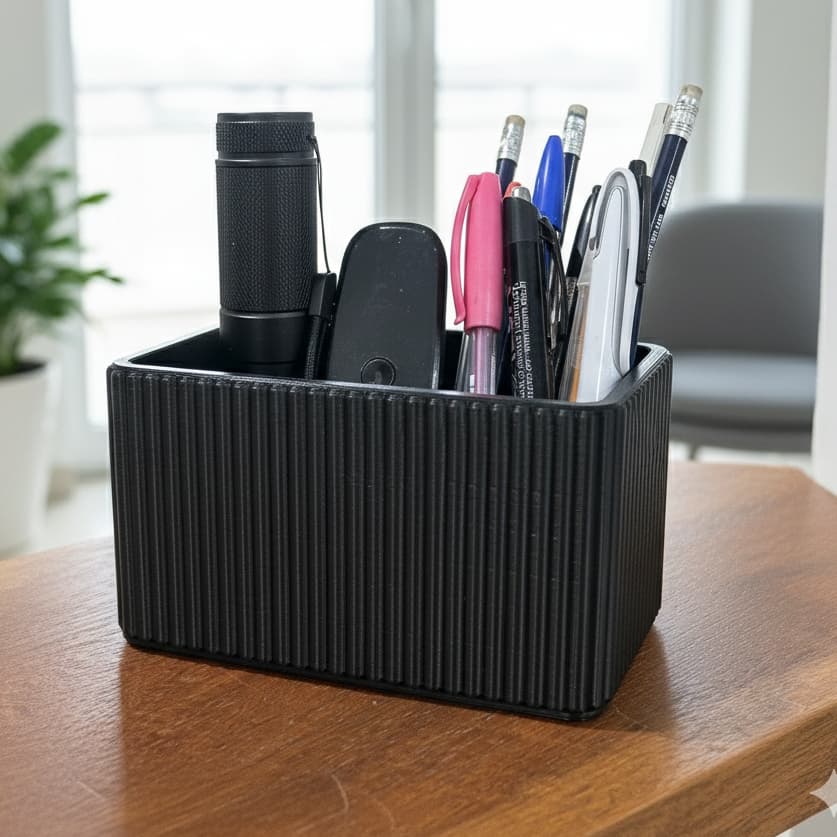 Organizador de Mesa Porta Canetas Controle Treco Escritório Moderno