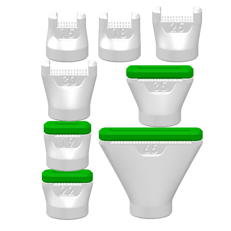 Kit c/ 8 bicos aplicadores cola MDF e fita de borda