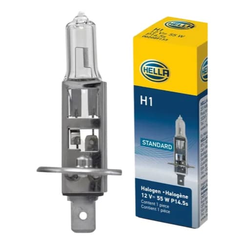 Lâmpada H1 Halógena Farol Original Hella 12v 55w Hella