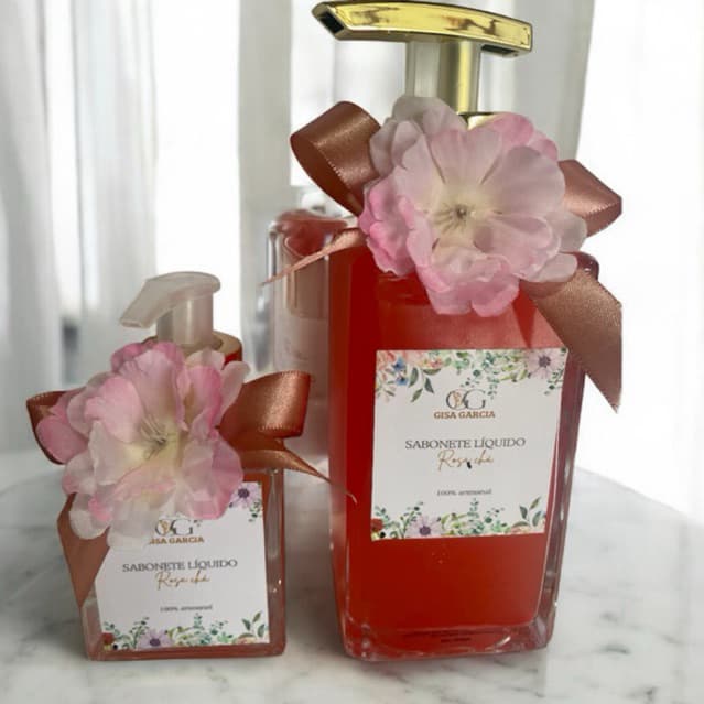 Sabonete líquido perolado Rosa Chá 250 ml 100% artesanal