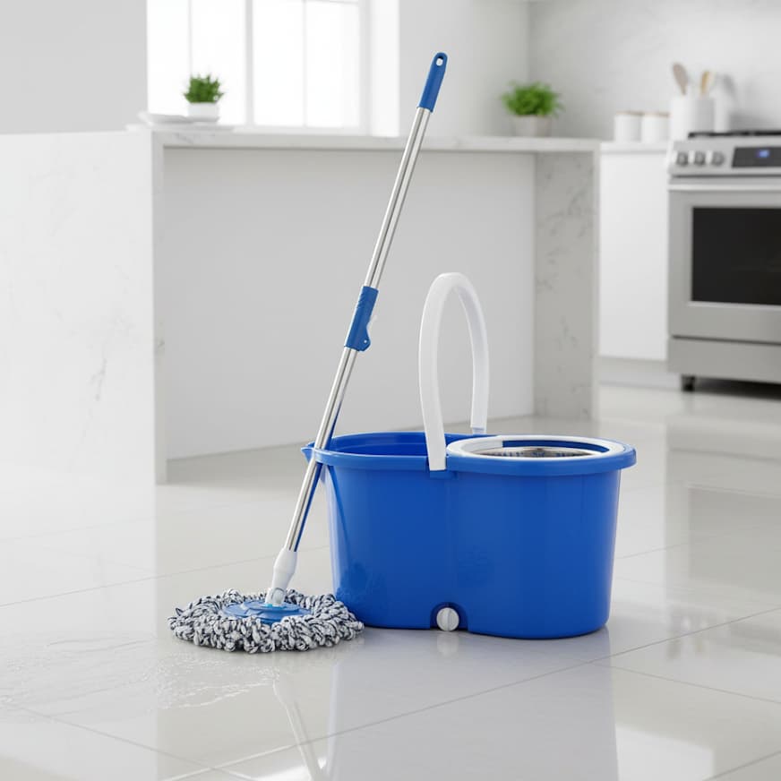 Balde Mop Limpeza 360 Giratorio Inox Esfregão Quality Mop Triangulo Giratorio Clean Tech ORIGINAL
