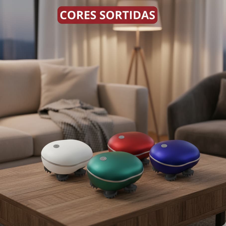 Massageador Elétrico De Cabeça De Couro Cabeludo Carregavel Humana Relaxante