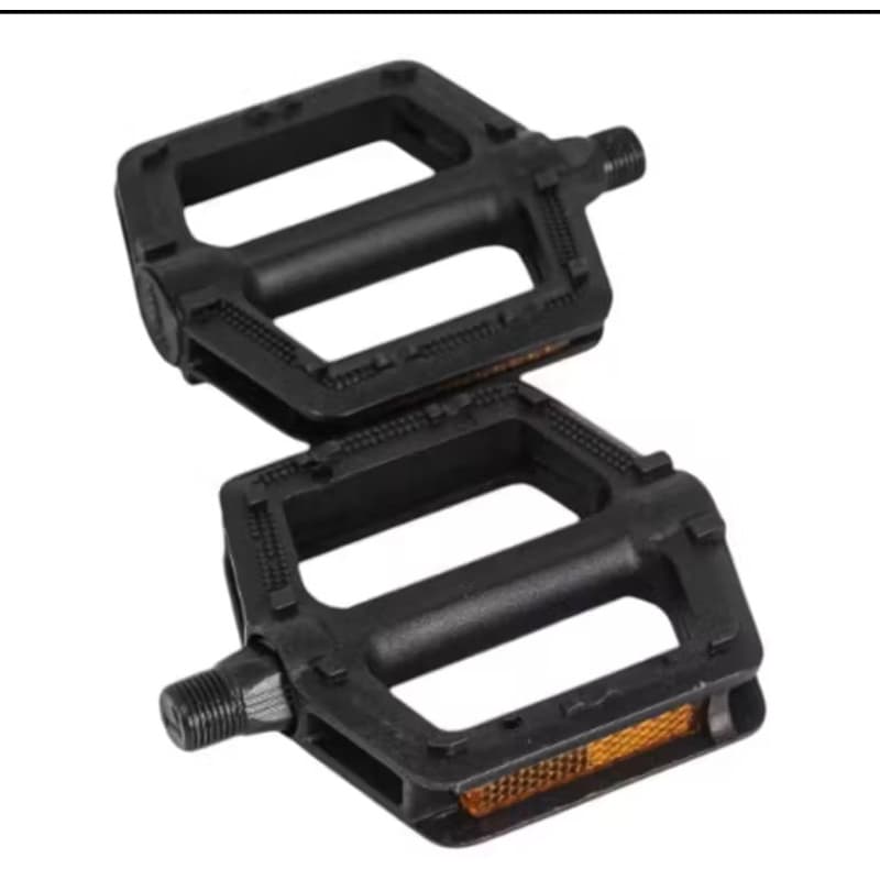 Pedal Bike Mtb Plataforma Nylon Metal Ciclo Par Rosca Grossa 9/16 Com Refletor