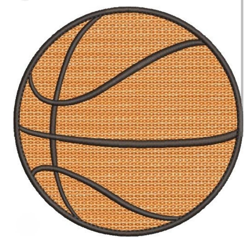 Patch Bordado Termocolante Bola de Basquete