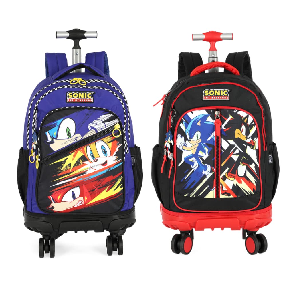 Mochila Com Rodinhas 360º Sonic Luxcel MC49832SO Lançamento 2026