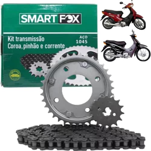 Kit Relação Transmissão Biz 100 (1998 Até 2005) - Smart Fox