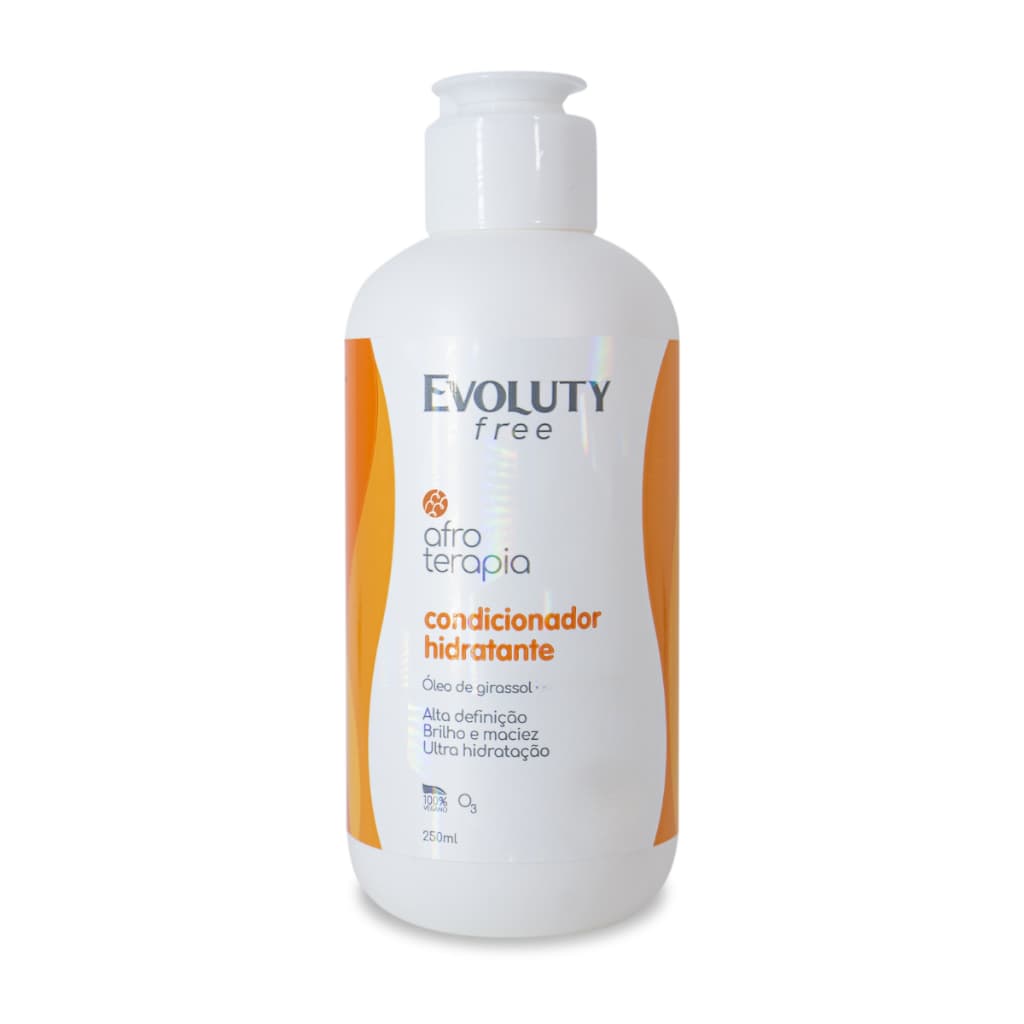 Condicionador Hidratante Afroterapia Evoluty Free 250ml Hidratação Modelagem Cachos Cabelo Cacheado
